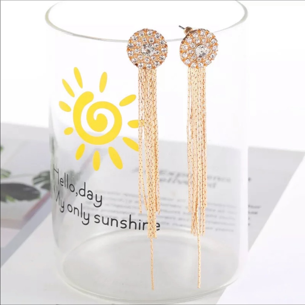 New 925 Sterling Silver Long Tassel Earrings - Picture 9 of 11